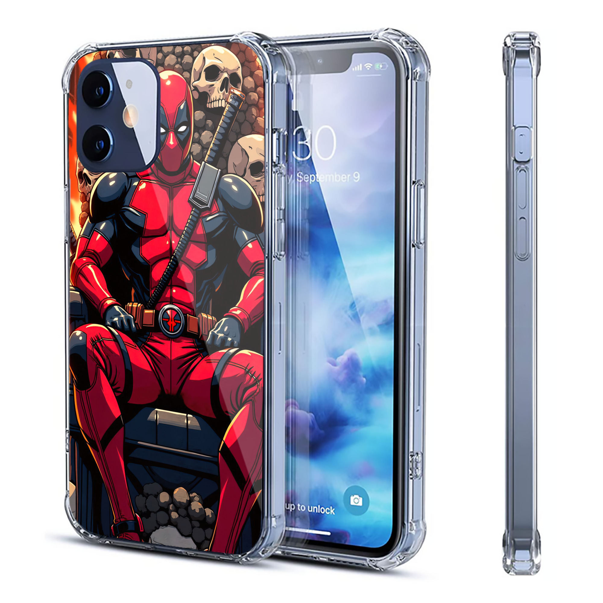 （画像用） Deadpool デッドプール 【iPhone 12シリーズ対応】透明スマホケース（クリアソフトケース）